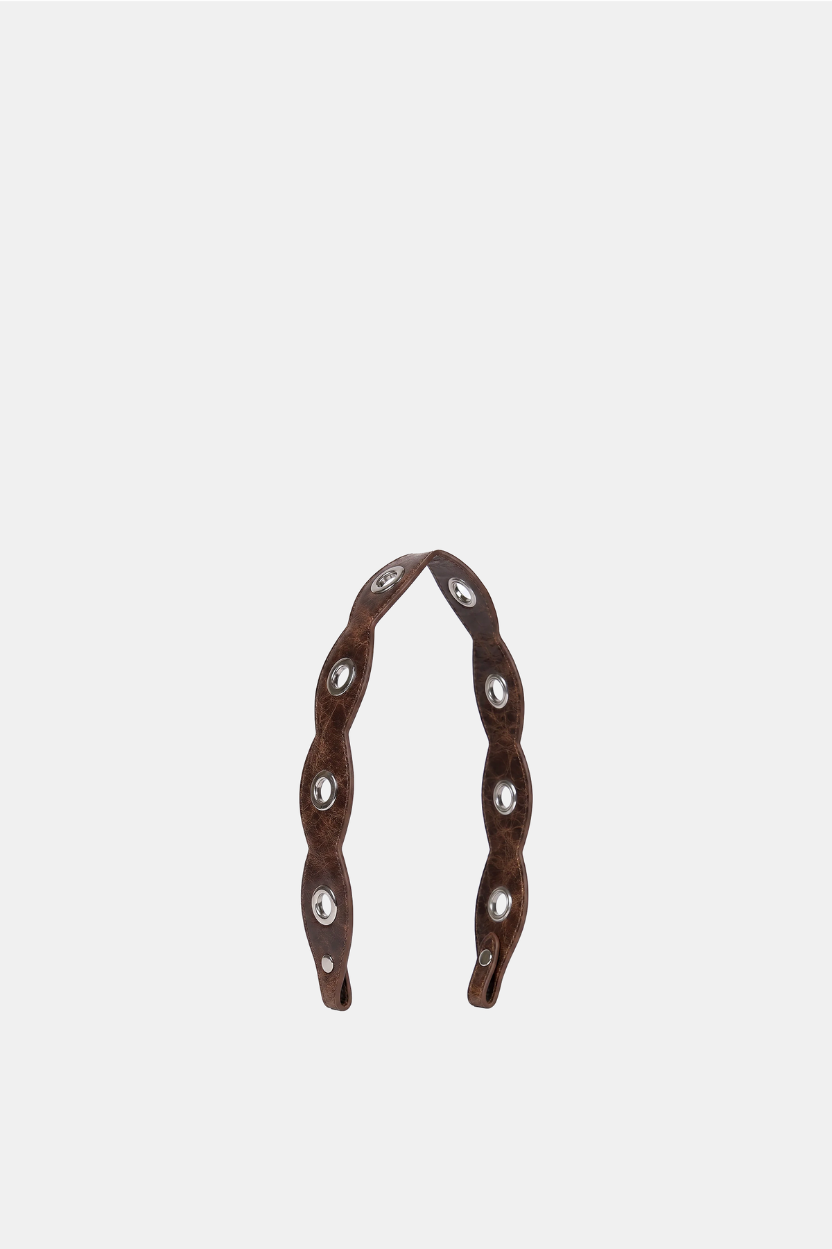 Brown Studded Short Leash