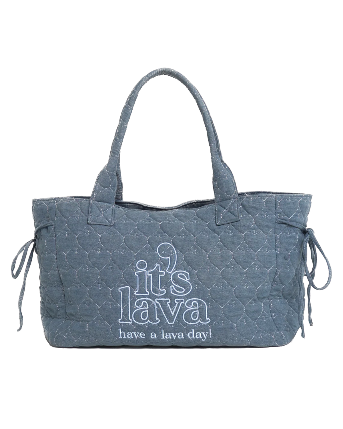 DENIM HEARTS MAXI TOTE