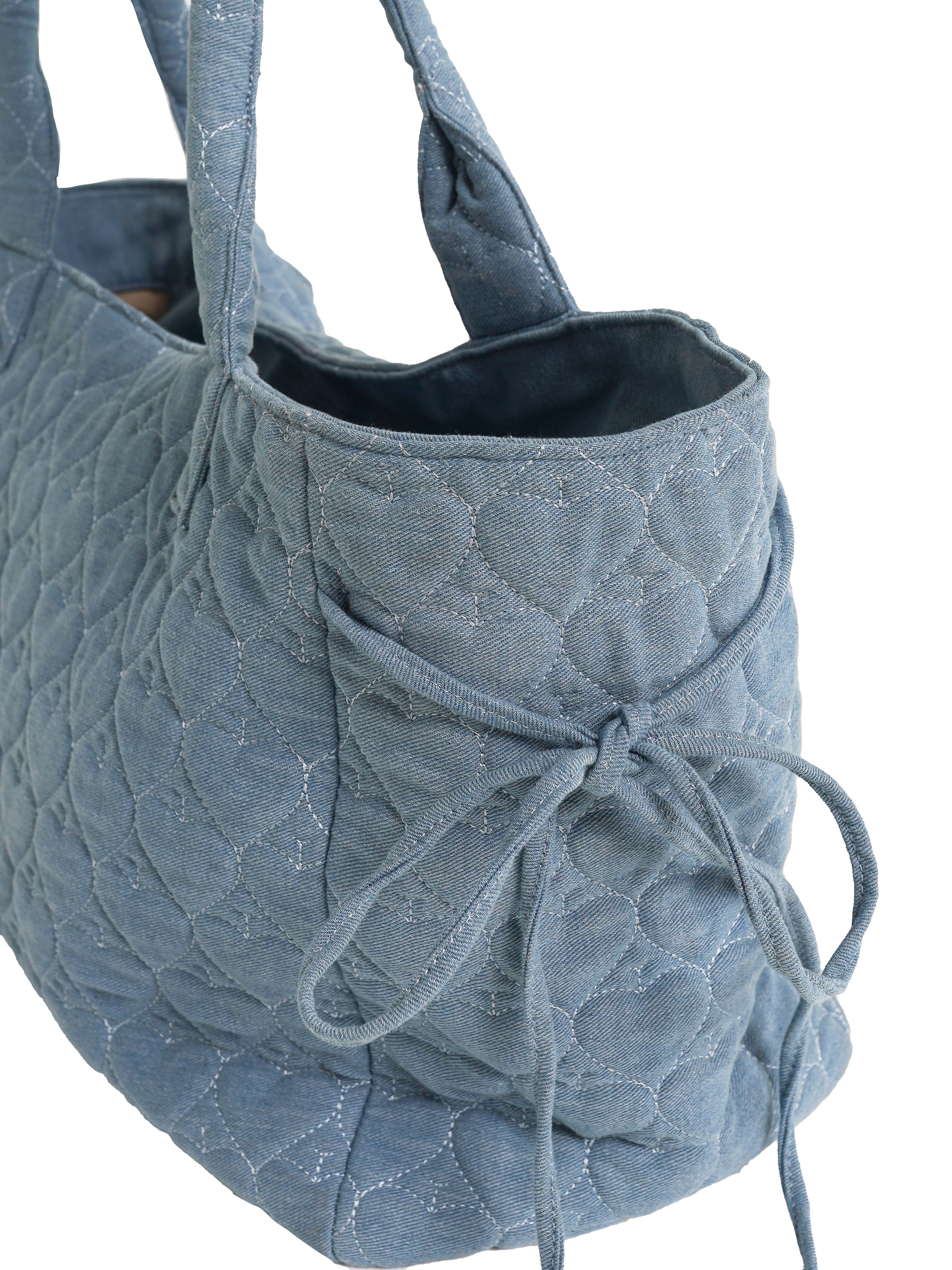 DENIM HEARTS MAXI TOTE